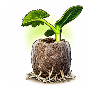 Seedling starter solutions in coir
