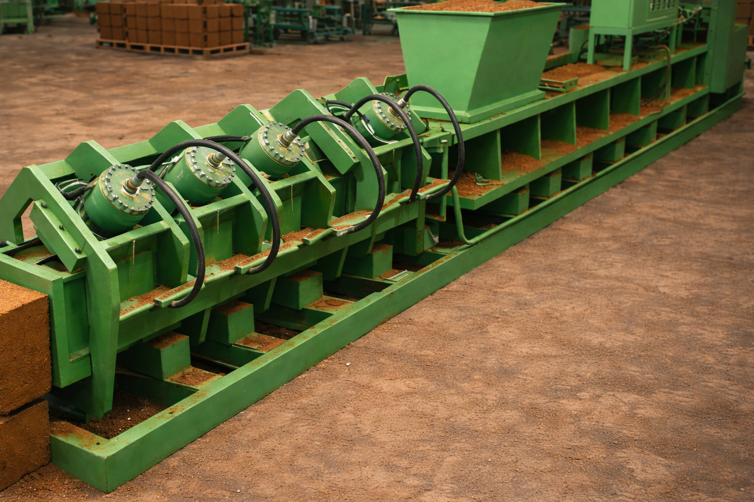 Compression of cocopeat into blocks and slabs