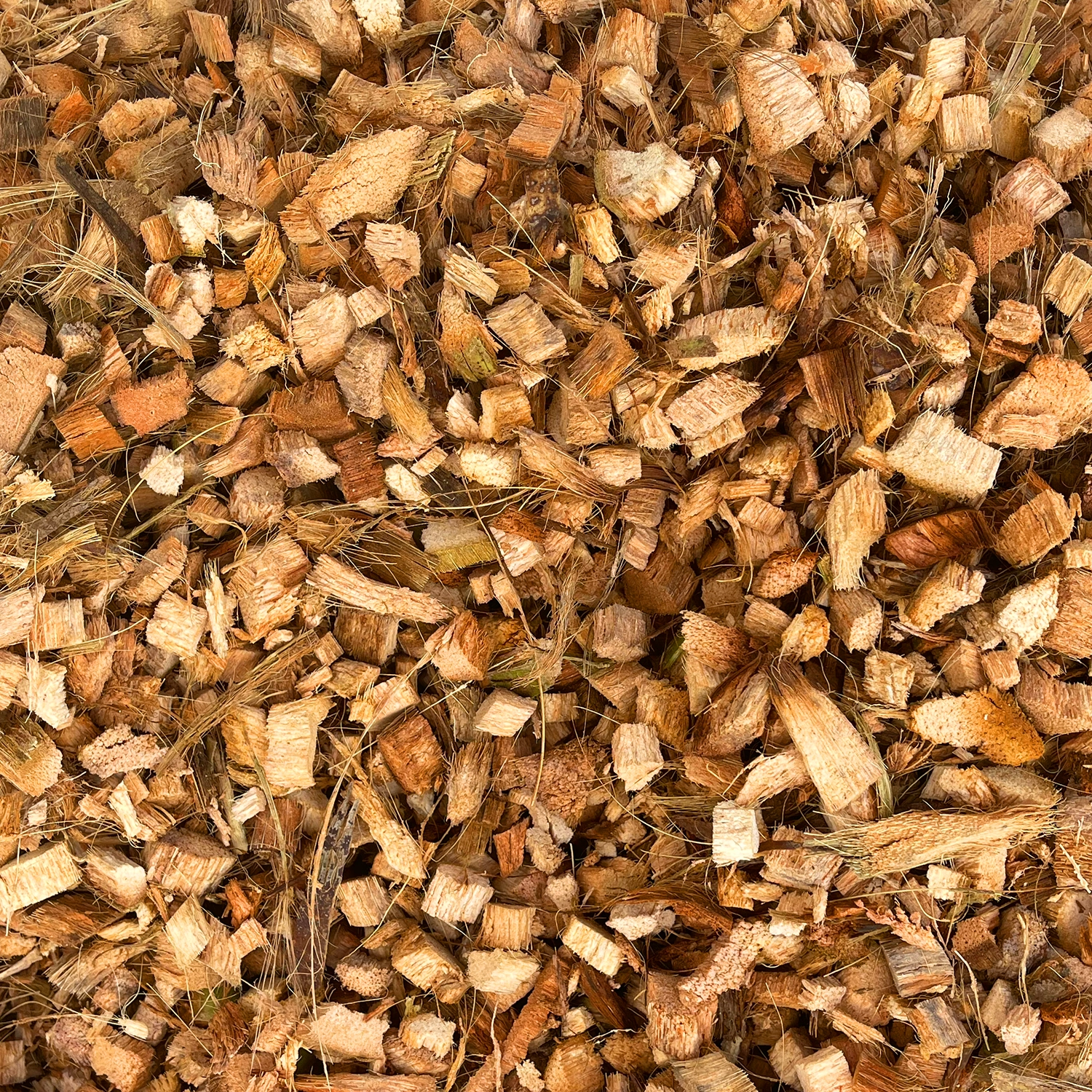 Washed coco chips for aeration