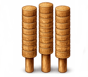Coir plant support poles
