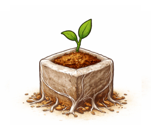 Coir grow cubes for seedlings