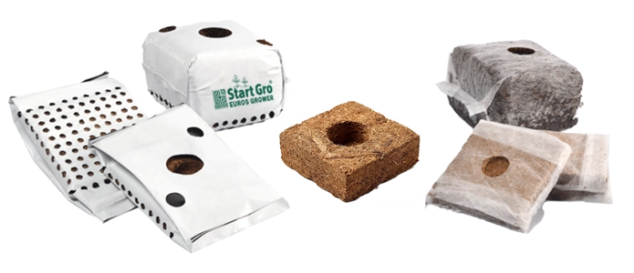 Euros Grower precision-cut coco peat grow cubes for hydroponics