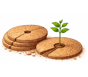 Natural coir mulch mats for weed control